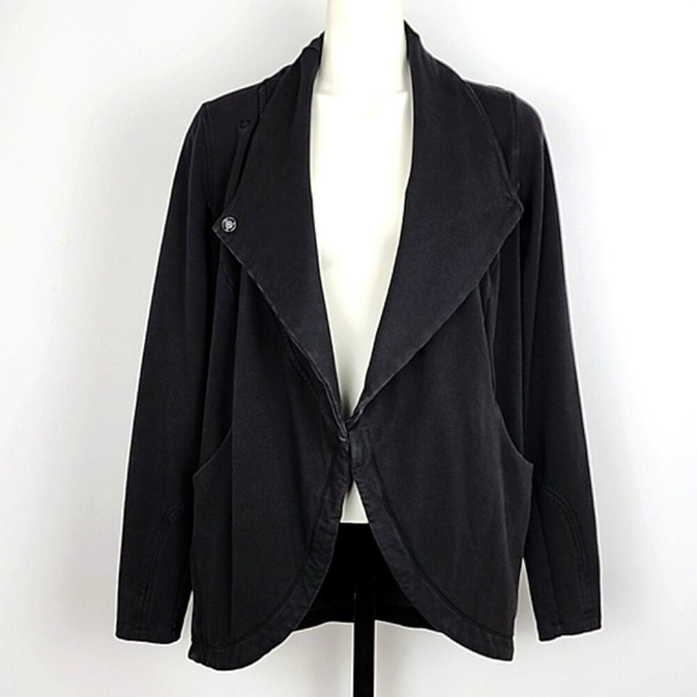 Lululemon That's A Wrap Black Stretch French Terry Cardigan 8 - Picture 5 of 16